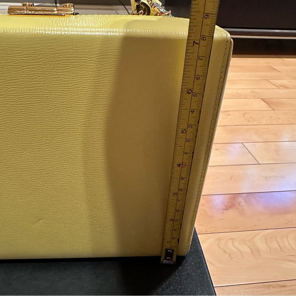 Mark Cross large special order box bag: lemon ice - Picture 12 of 16